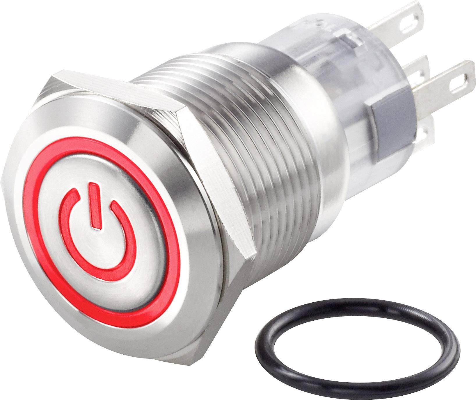 TRU COMPONENTS TC-7494524 TC-LAS1-AGQ-11ZET/R/12V/S Vandalismusgeschützter Druckschalter 250 V/AC 3