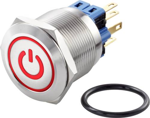 TC-GQ25-11ET/R/12V/S Vandalismusgeschützter Druckschalter 250 V/AC 3A 1 x Aus/(Ein)