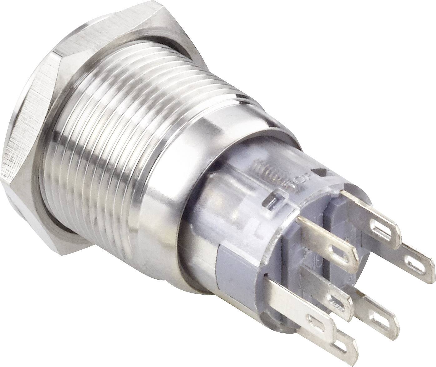 TRU COMPONENTS TC-LAS1-AGQ-11ZE/41RGB/ Vandalismusgeschützter Druckschalter 250 V/AC 3A 1 x Aus/Ein rastend Rot, Grün, Blau, RGB