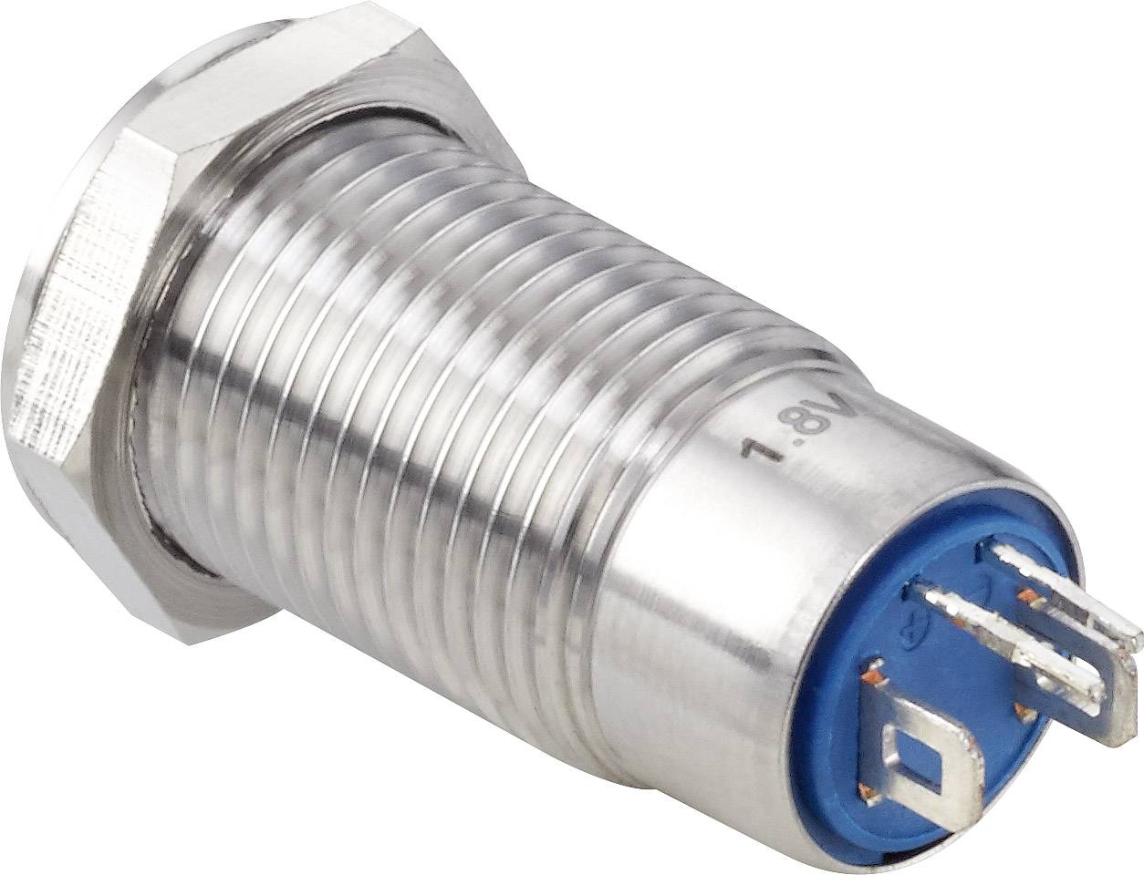 TRU COMPONENTS TC-GQ12-CH-10ZE/J/W/12V/S Drucktaster 36 V/DC 1A 1 x Aus/Ein rastend Weiß IP40 1St.