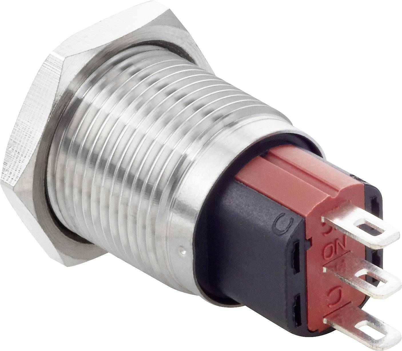 TRU COMPONENTS TC-7494716 TC-GQ16-KF-11Z/J/S Vandalismusgeschützter Drucktaster 48 V/DC 2A 1 x Aus/Ein rastend IP65 1St.