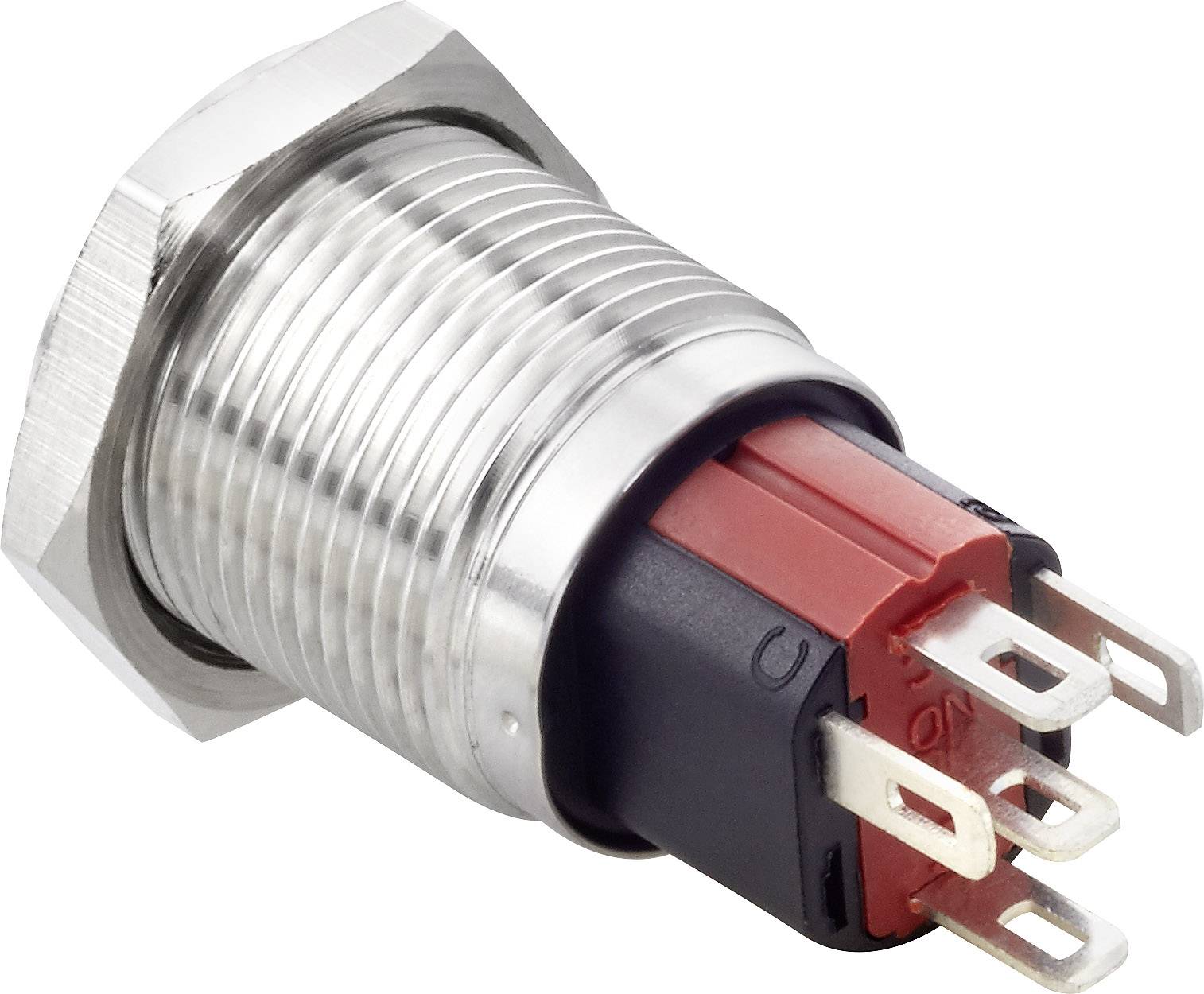 TRU COMPONENTS TC-7494824 TC-GQ16-KF-11ZE/J/B/12V/C Vandalismusgeschützter Druckschalter 48 V/DC 2A 1 x Aus/Ein rastend Blau IP65