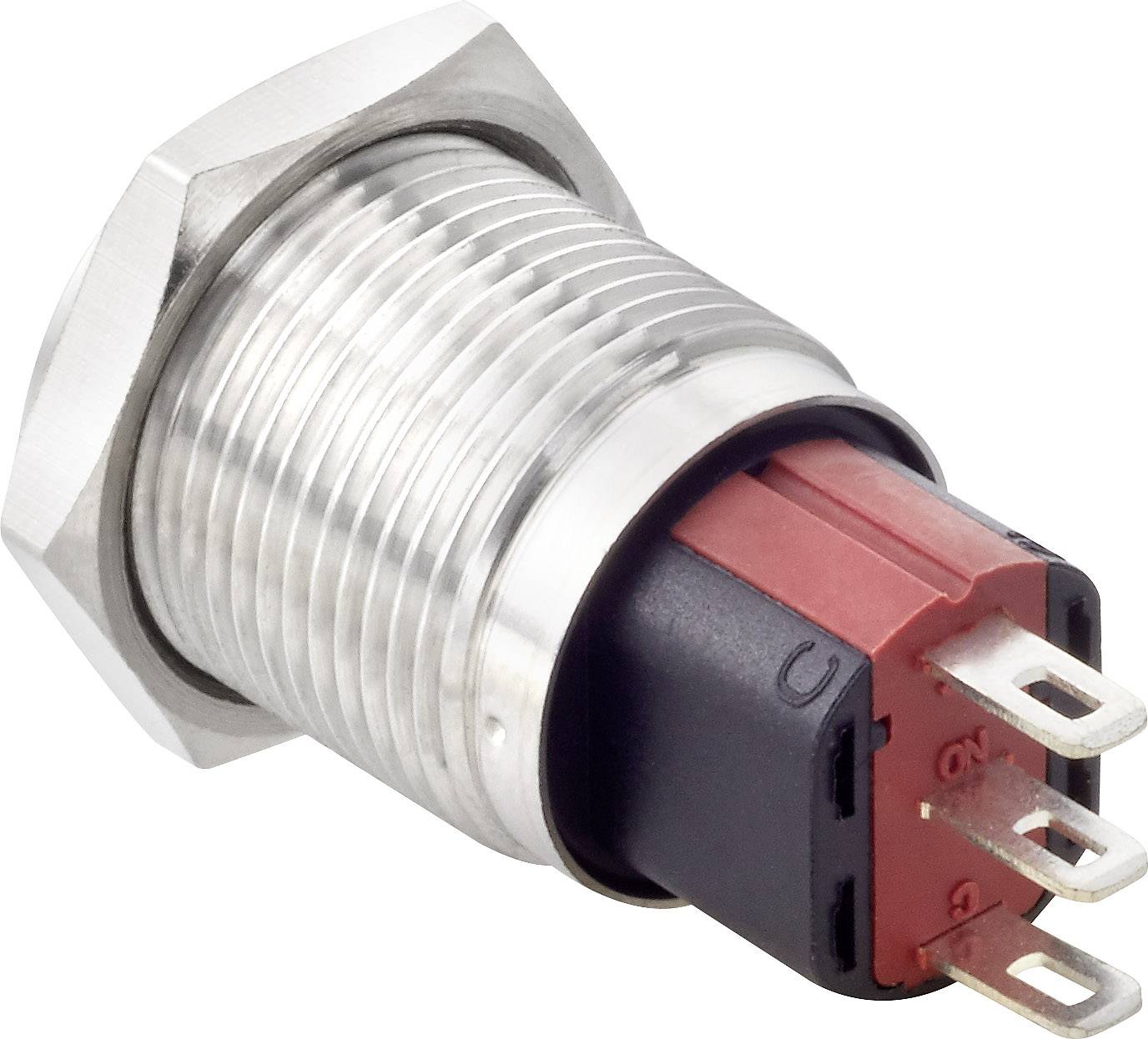 TRU COMPONENTS TC-GQ16-KH-11Z/J/S Vandalismusgeschützter Druckschalter 48 V/DC 2A 1 x Aus/Ein IP65 rastend 1St.