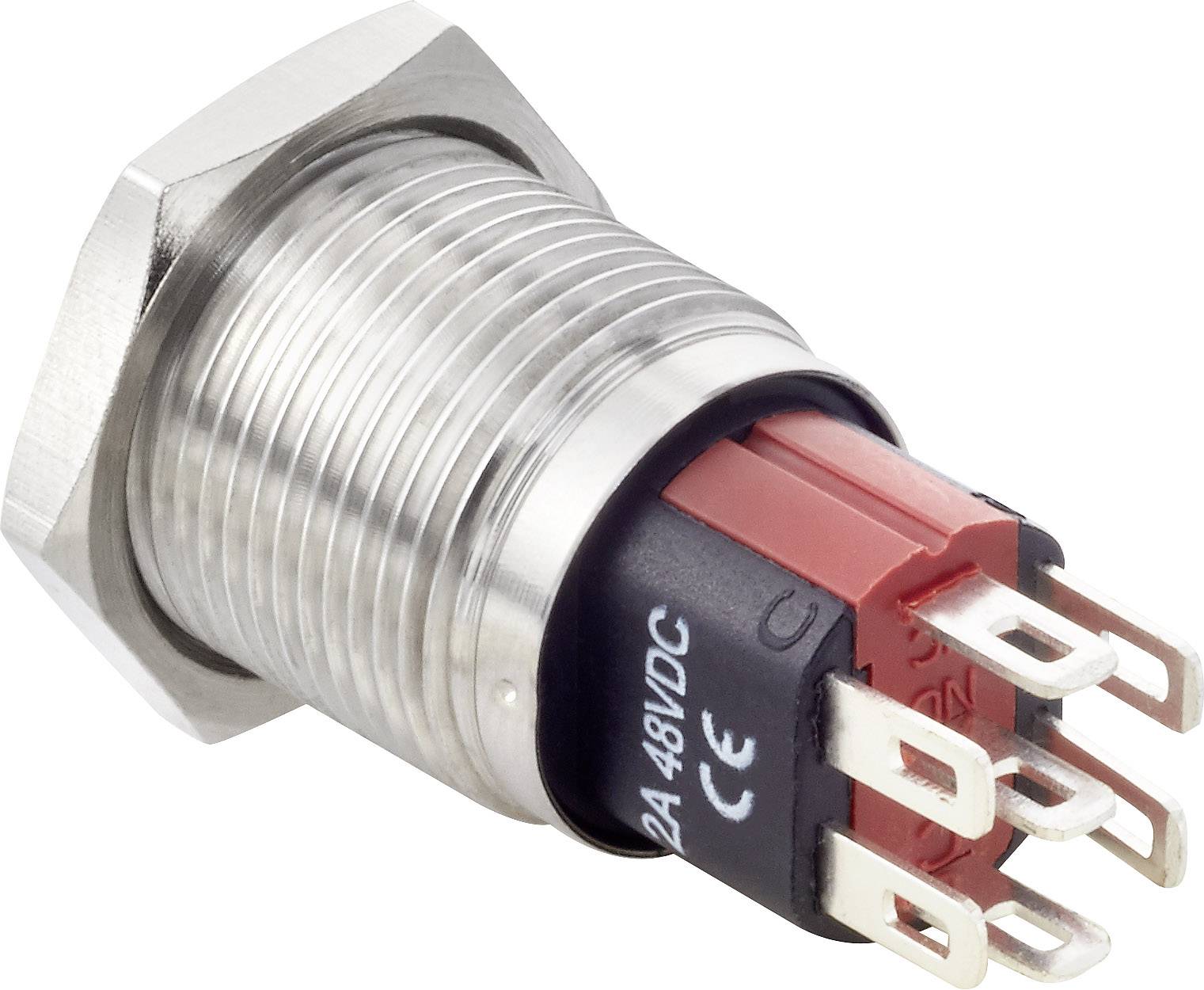 TRU COMPONENTS TC-7494996 TC-GQ16-KH-11ZD/J/41RGB/12V/S Vandalismusgeschützter Druckschalter 48 V/DC 2 A 1 x Aus/Ein rastend Rot, Grün, Blau, RGB