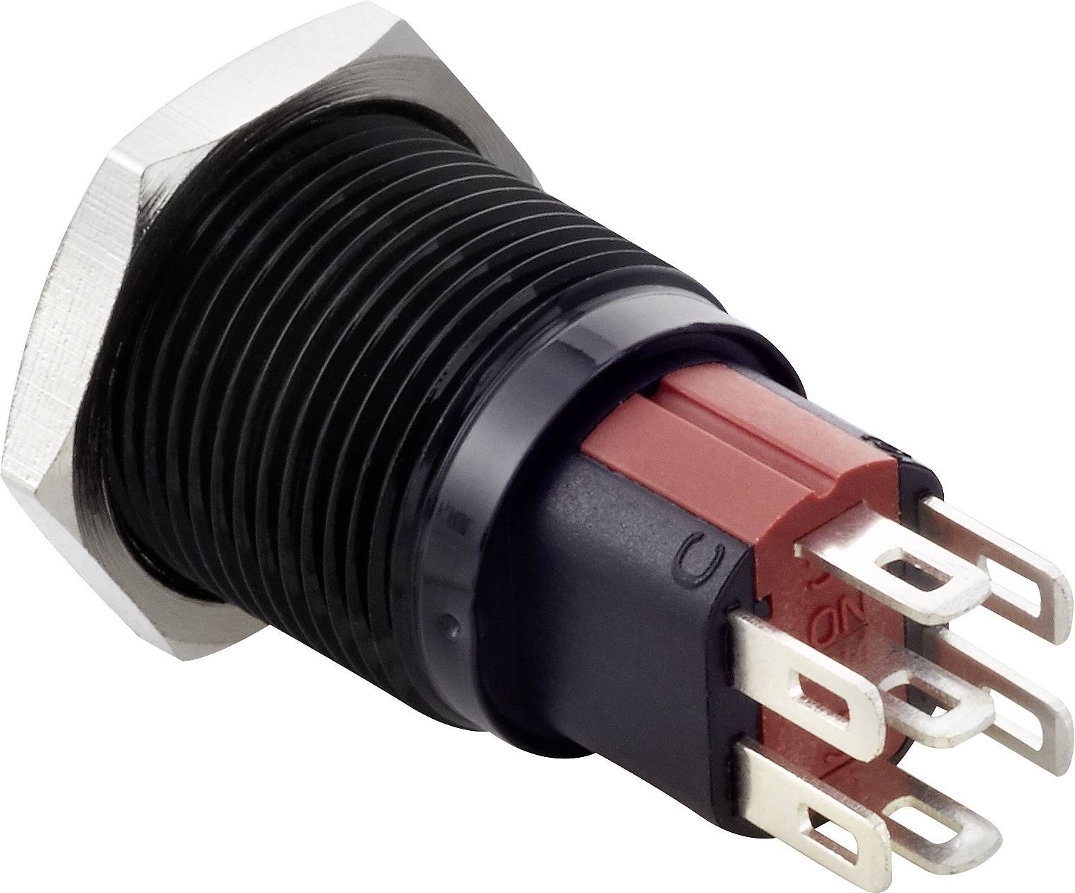 TRU COMPONENTS TC-7495088 TC-GQ16-KH-11E/J/41RGB/12V/A Vandalismusgeschützter Druckschalter 48 V/DC 2A 1 x Aus/(Ein) tastend Rot