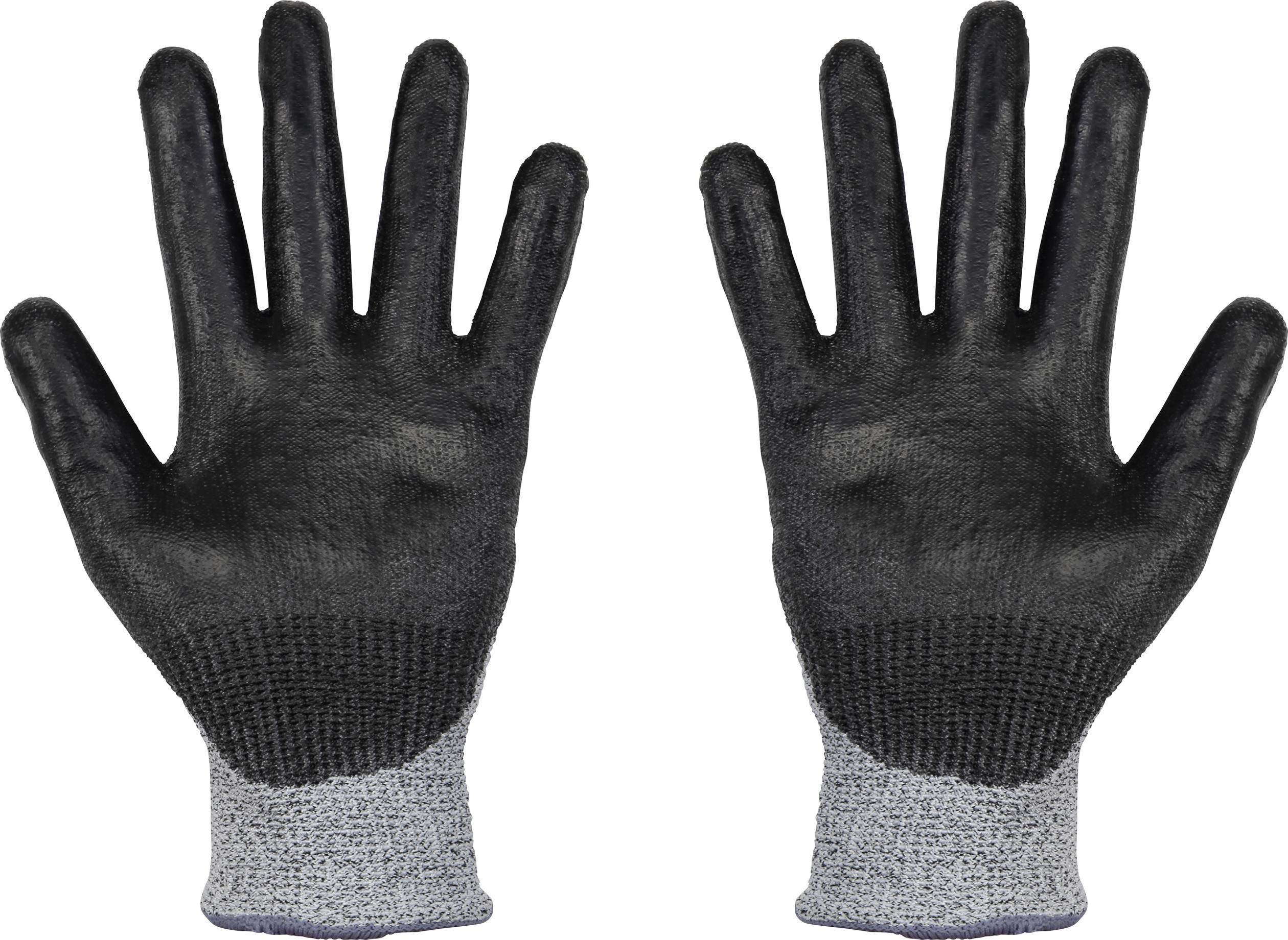 TOOLCRAFT TO-5621610 HPPE-Faser, Polyester, Kunstfaser, Polyurethan Schnittschutzhandschuh Größe (Handschuhe): 10 EN 388 CAT II