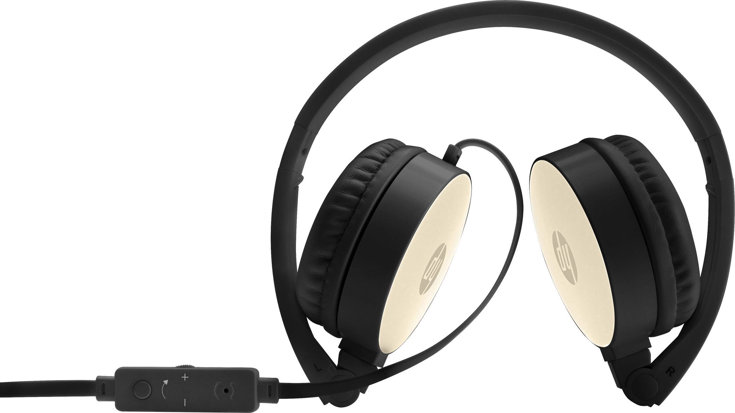 HP H2800 On Ear Kopfhörer kabelgebunden Gold Noise Cancelling