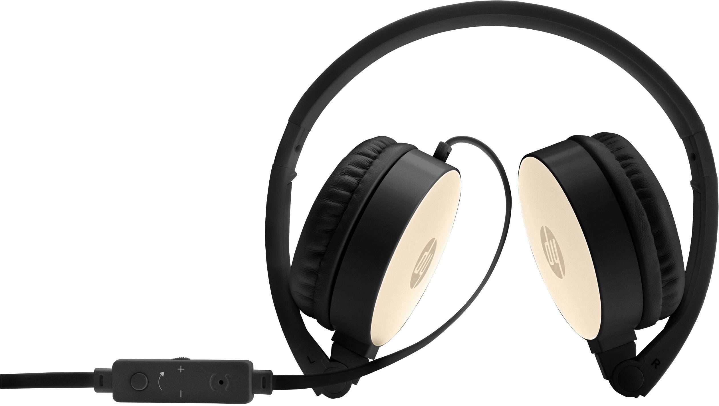 HP H2800 On Ear Kopfhörer kabelgebunden Gold Noise Cancelling