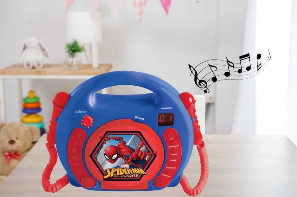 Lexibook RCDK100SP CD-Player Spider Man Kinder CD-Player CD Inkl. Karaoke-Funktion