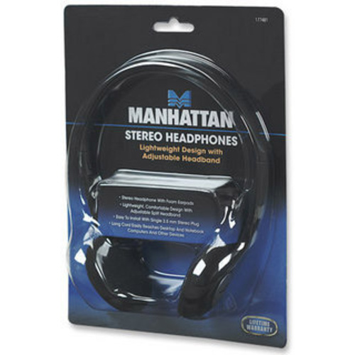 Manhattan Stereo Kopfhörer Casque supra-auriculaire filaire noir