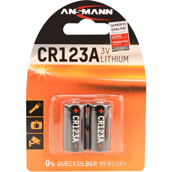 Ansmann CR17335 Fotobatterie CR-123A Lithium 1375 mAh 3V 2St.