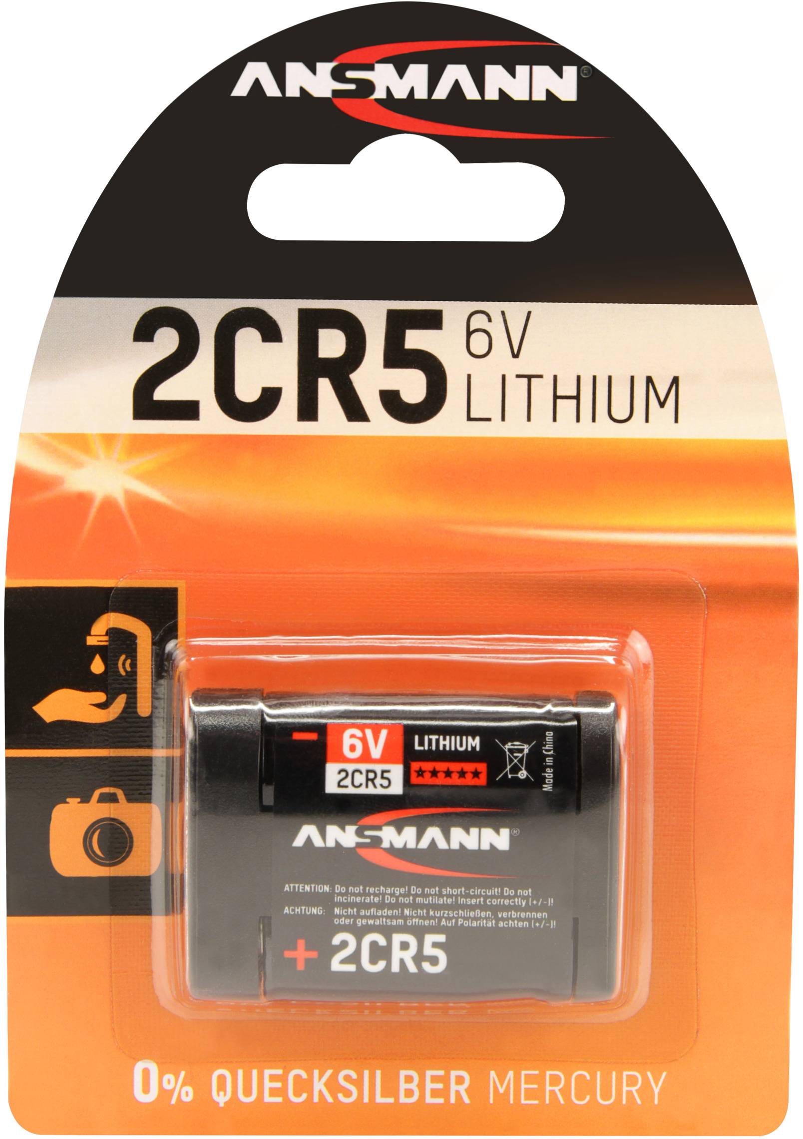 Ansmann 2CR5 Fotobatterie 2CR5 Lithium 6V 1St.