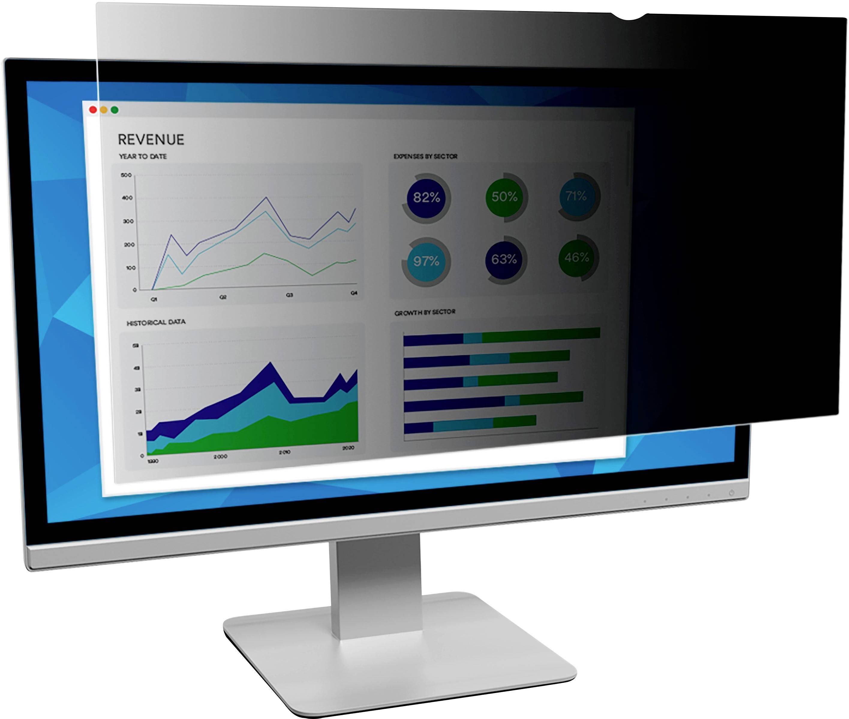 3M PF430W9B Privacy Filter Standard Blickschutzfolie Monitor 109,2 cm (43") Bildformat: 16:9 7100158943