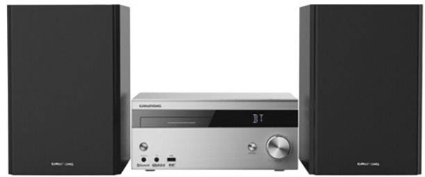 Grundig CMS 4000 BT DAB+ Stereoanlage CD, UKW, USB, AUX, DAB+, 2 x 50 W Schwarz, Silber