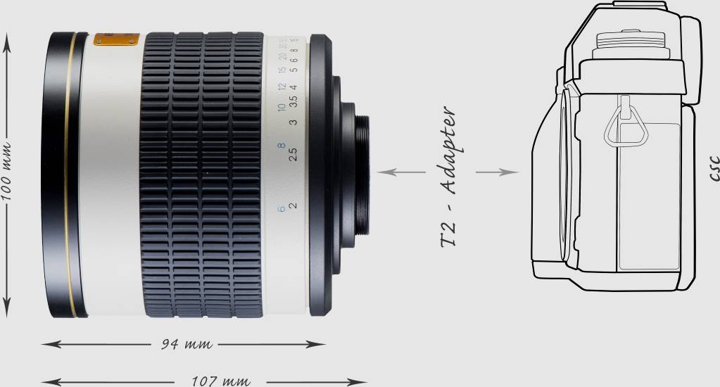 Walimex Pro 15539 15539 Tele-Objektiv 500 mm
