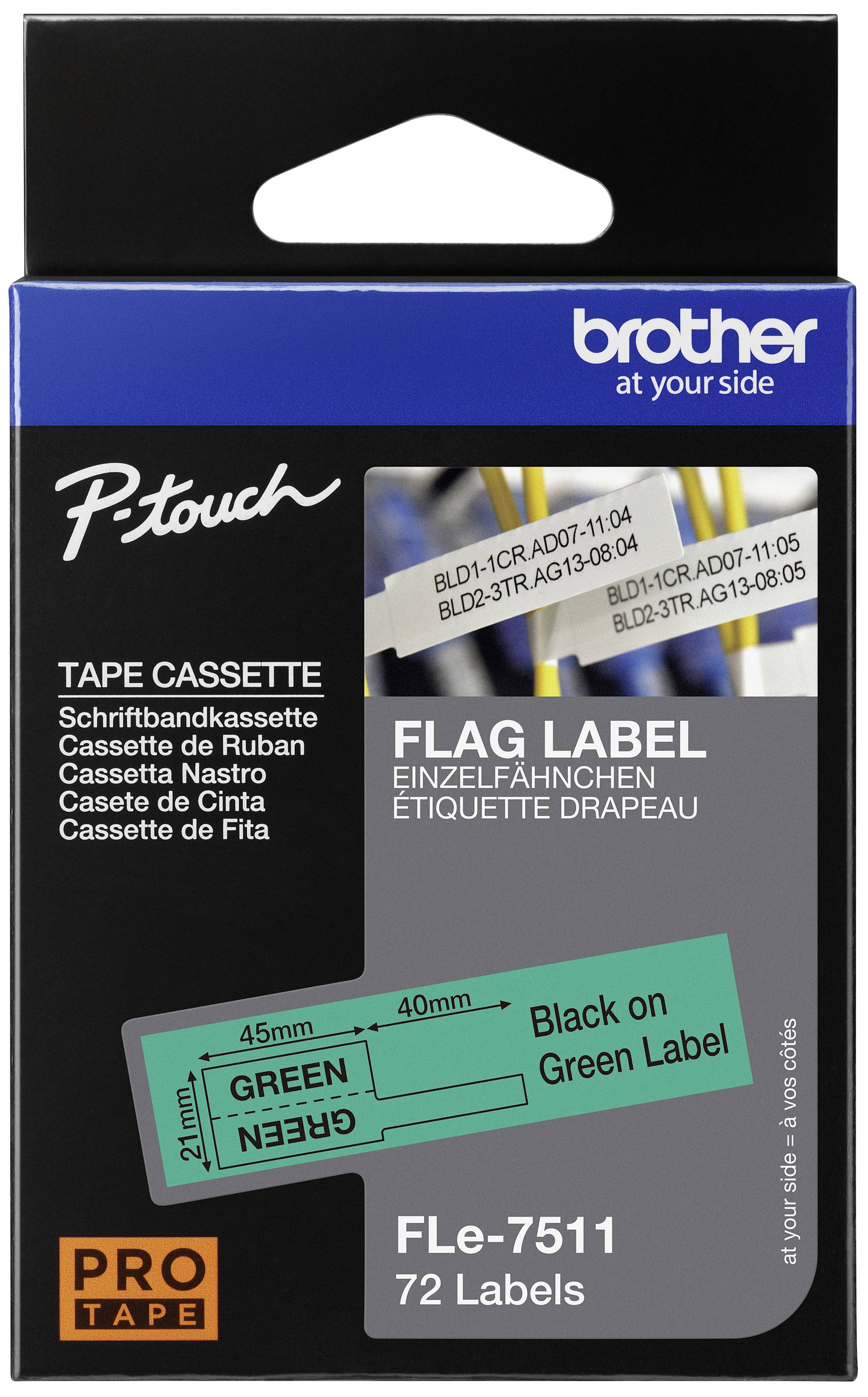 Brother FLe FLe-7511 Bandfarbe: Grün Schriftfarbe:Schwarz