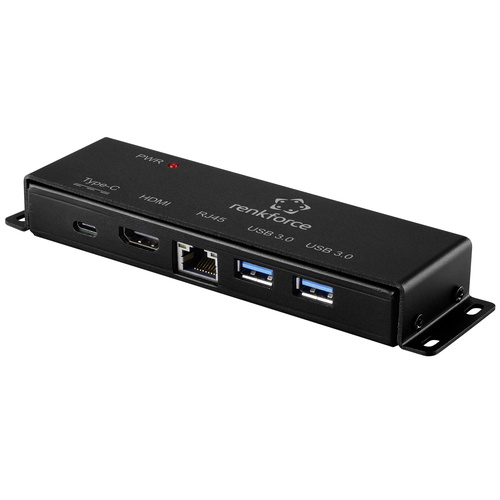 Renkforce RF 3754060 USB / HDMI / RJ45 Adapter [1x USB-C™ Buchse - 1x USB-C™ Buchse, HDMI-Buchse, RJ45-Buchse, USB 3.2 Gen 1 Buchse A (USB 3.0)] S