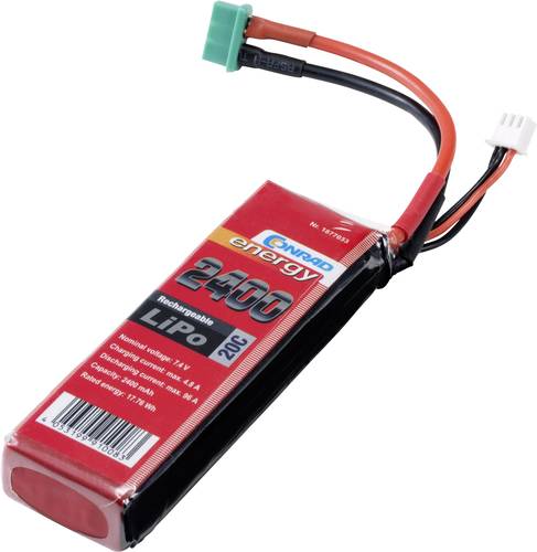 Modellbau-Akkupack (LiPo) 7.4V 2400 mAh Zellen-Zahl: 2 20 C Softcase MPX
