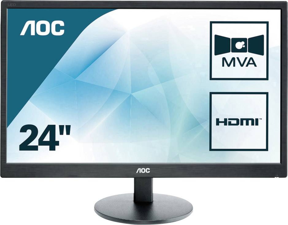 AOC M2470SWH LCD-Monitor EEK F (A - G) 59.9 cm (23.6 Zoll) 1920 x 1080 Pixel 16:9 5 ms HDMI®, VGA, Kopfhörer (3.5 mm Klinke) MVA LCD