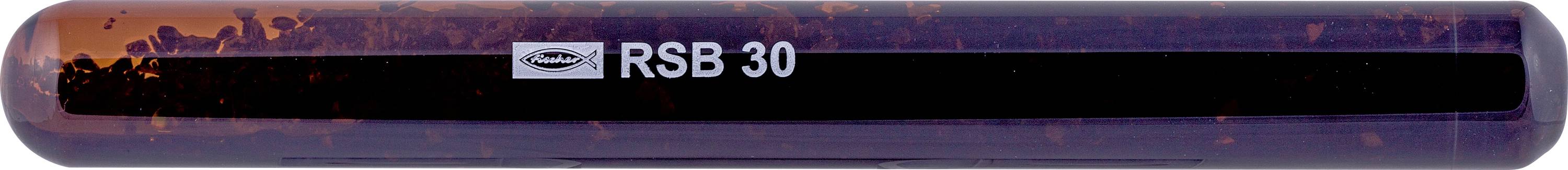Schwarze rechteckige RSB 30-Stange mit kleinem Logo und zentriertem Modellnamen auf der Vorderseite.