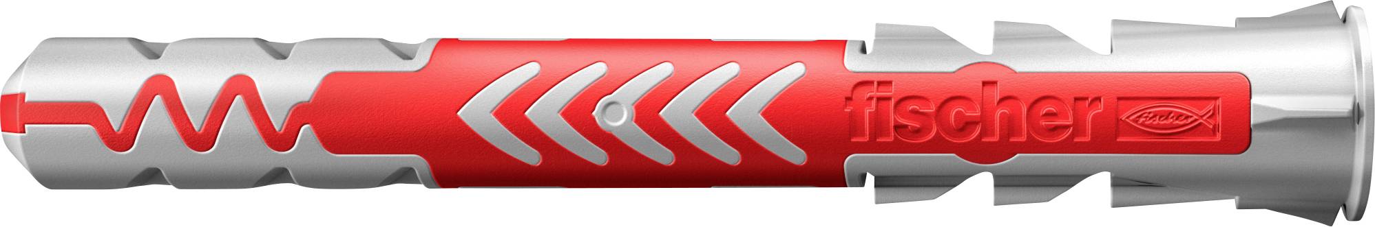 Kunststoff-Wanddübel in Rot und Grau mit dem Logo 