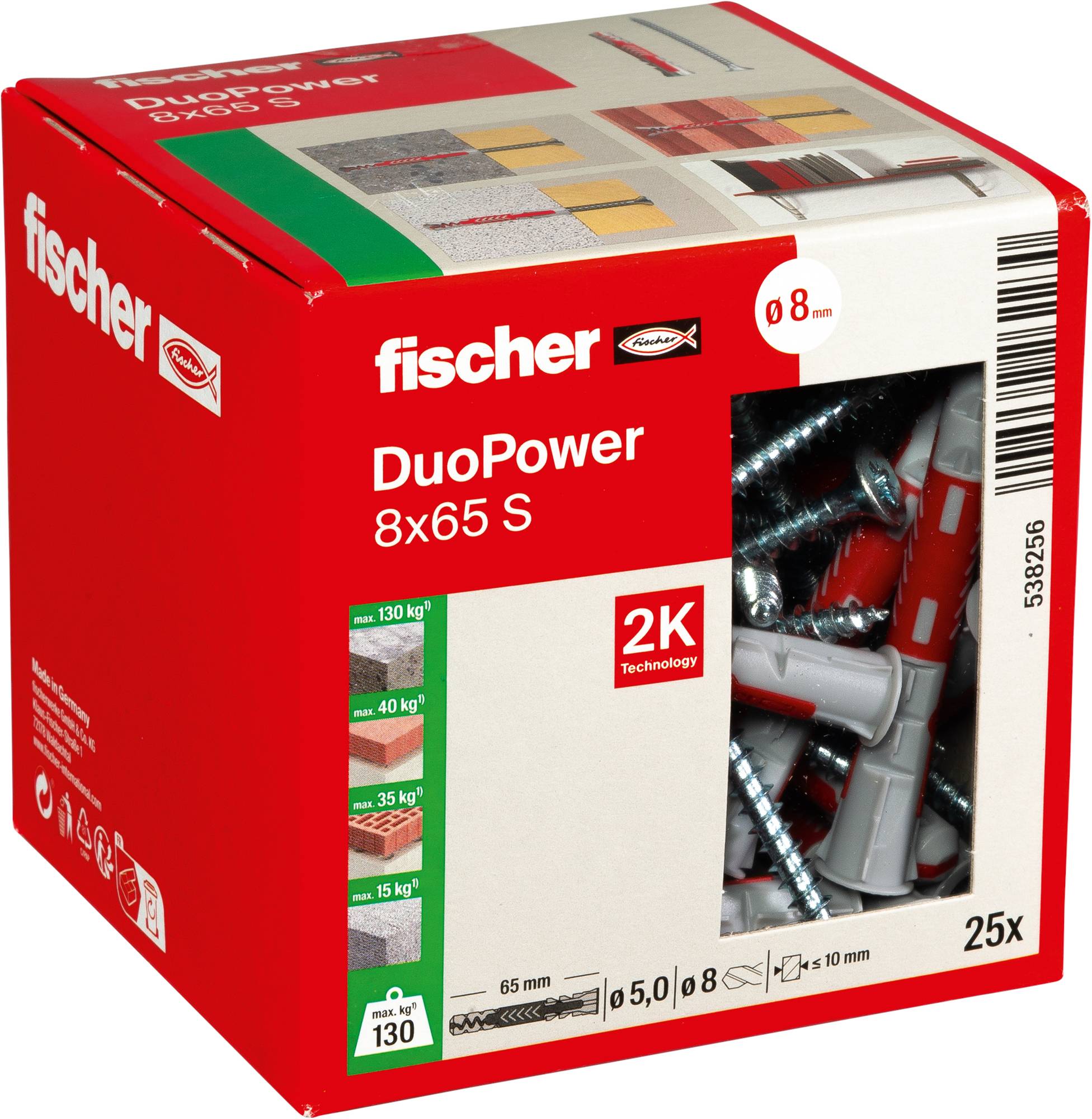 „Fischer DuoPower 8x65 S
