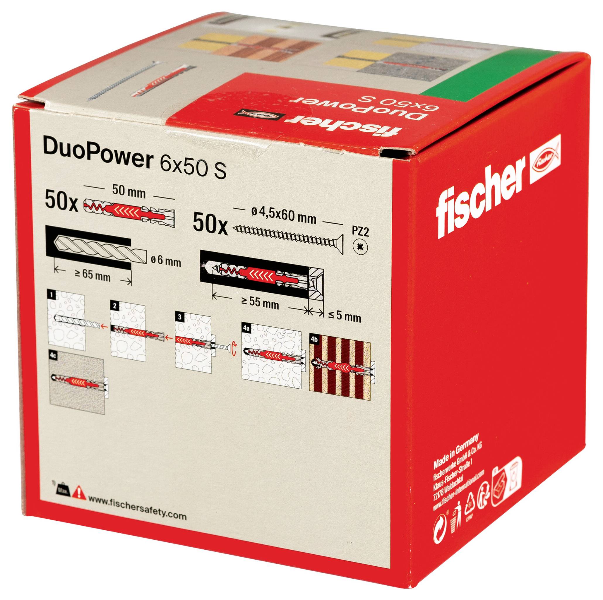Fischer 538255 DUOPOWER 6x50 S LD 2-Komponenten-Dübel 50mm 6mm 50St.