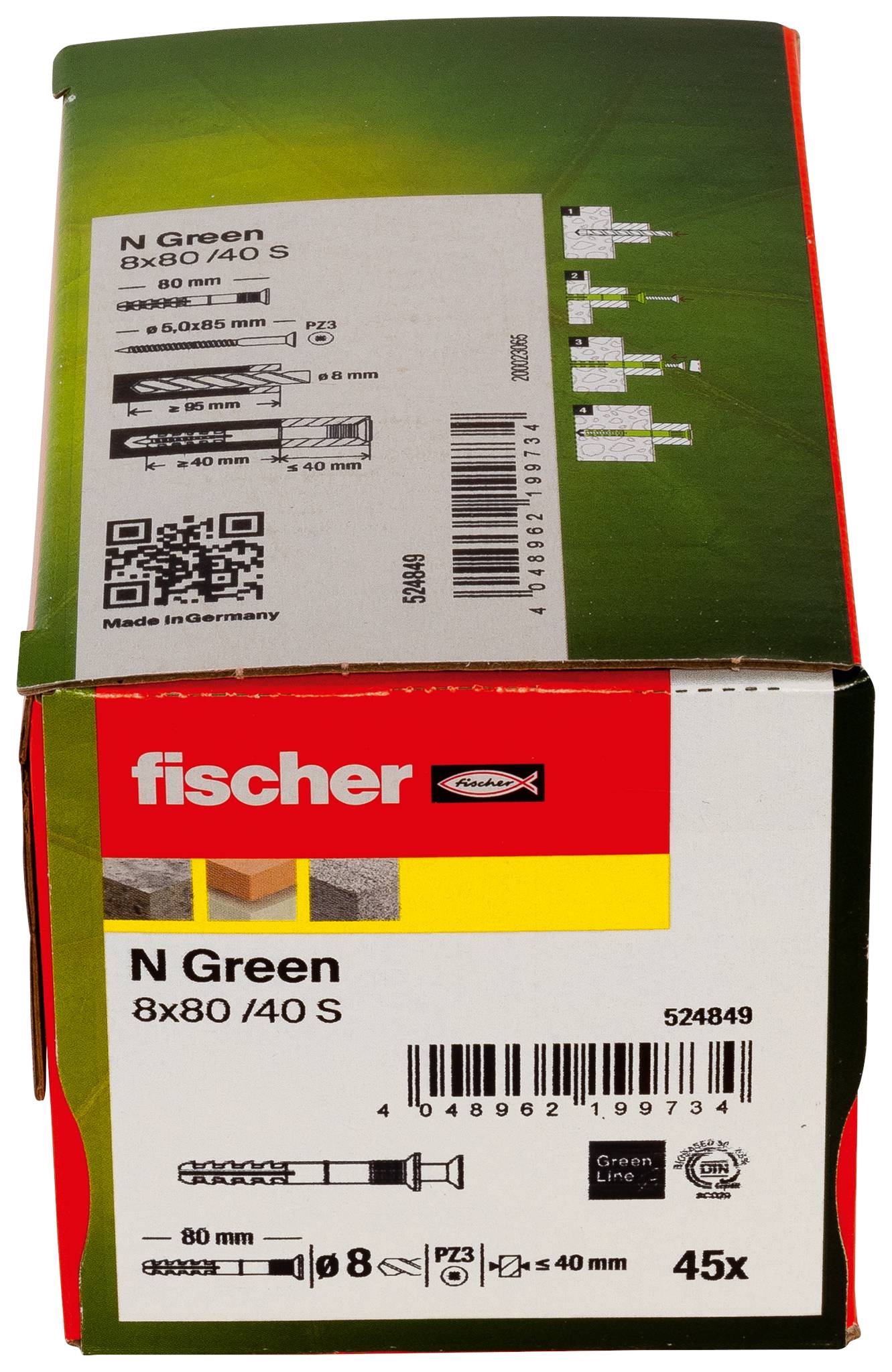 Fischer 524849 Nageldübel 80mm 8mm 45St.