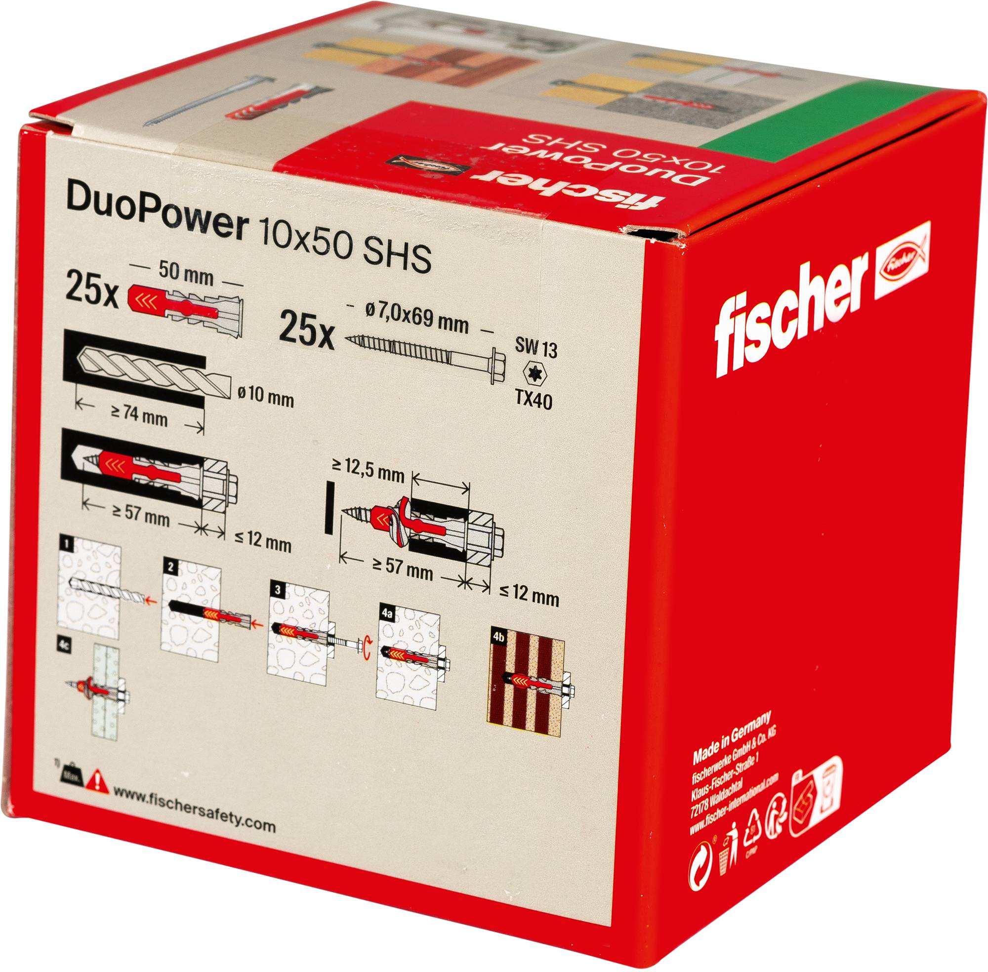 Das Bild zeigt eine rot-weiße Verpackungsbox für 