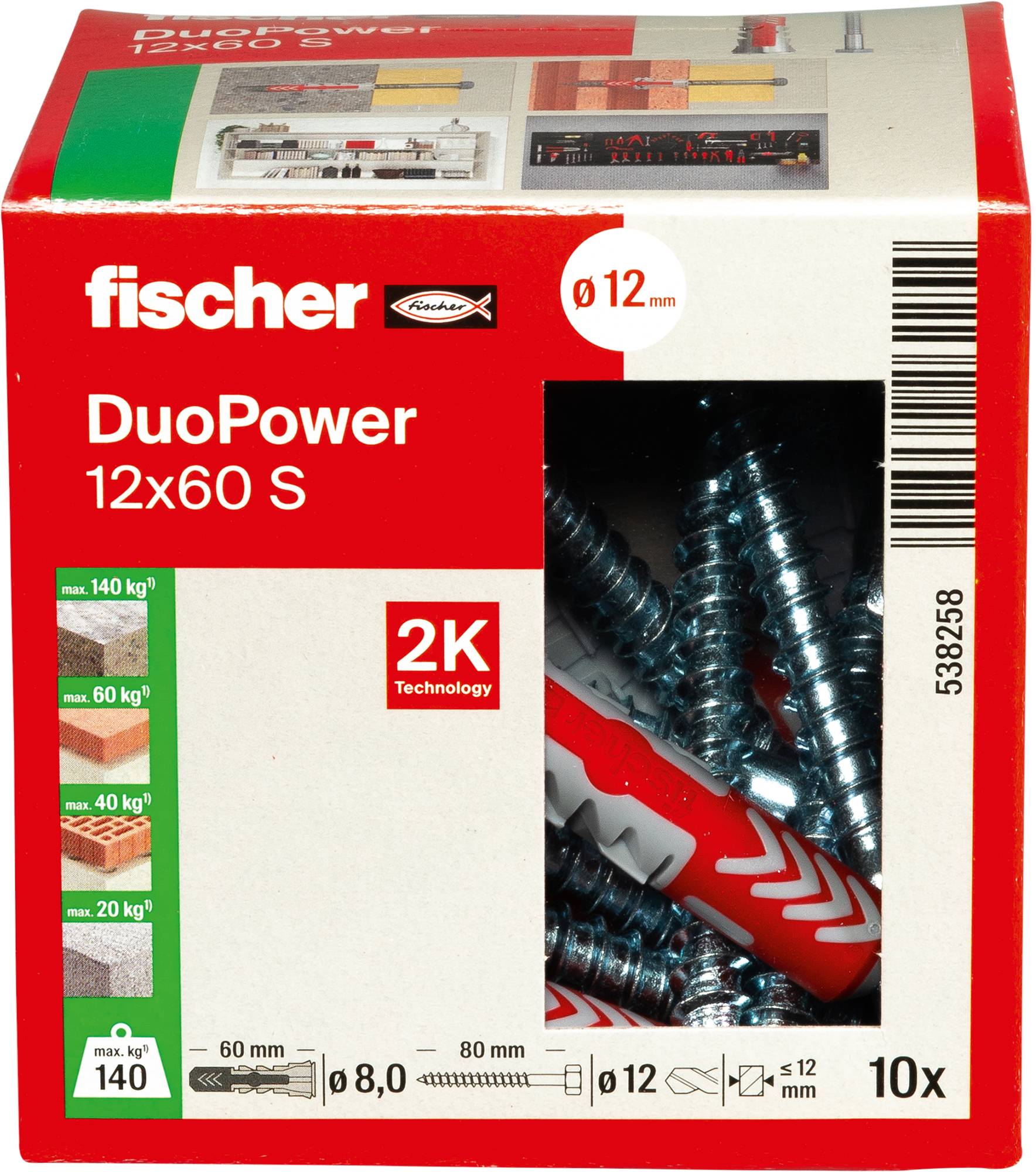 „Fischer DuoPower 12x60 S