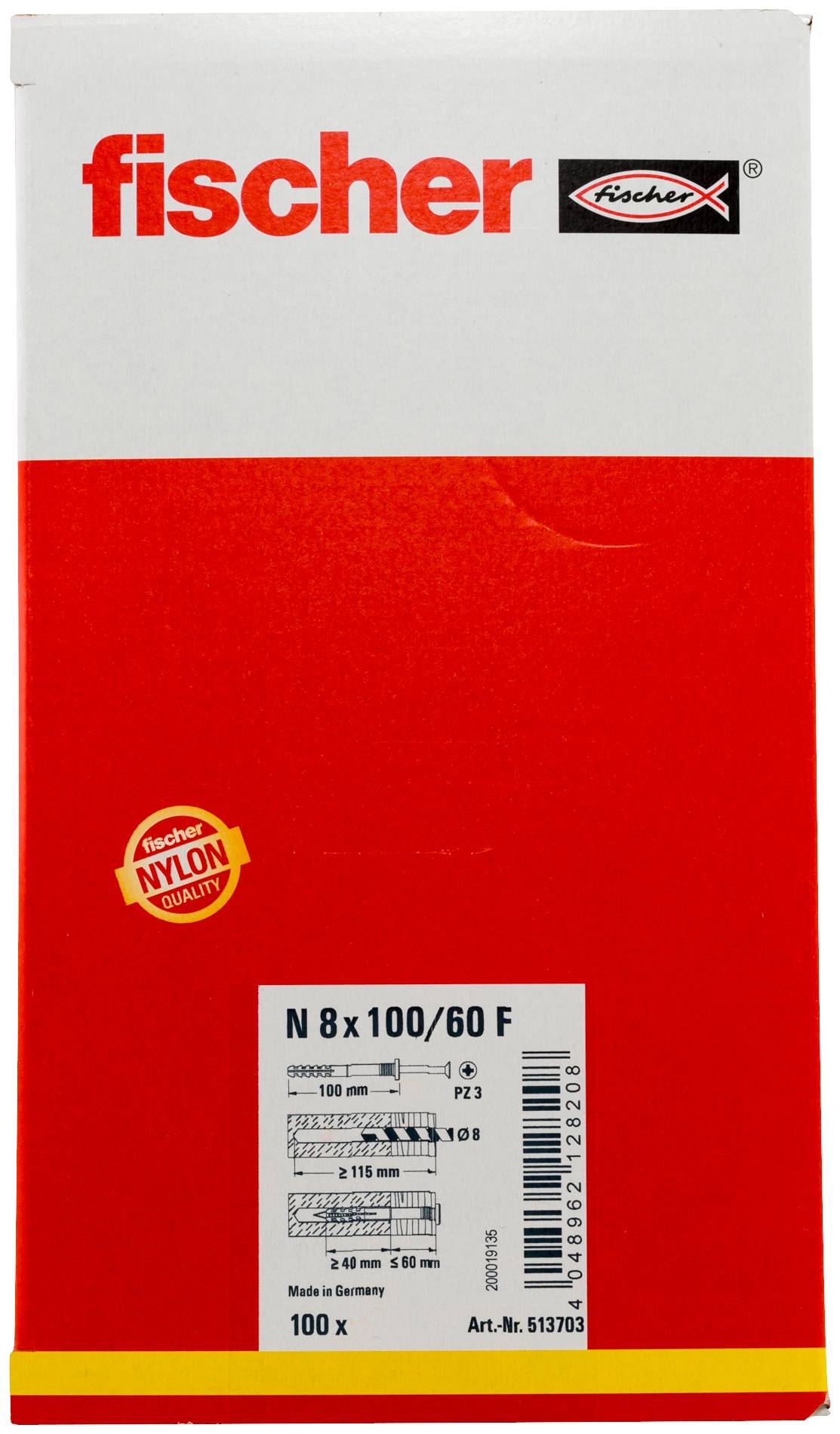 Fischer 513703 Nageldübel 100mm 8mm 100St.