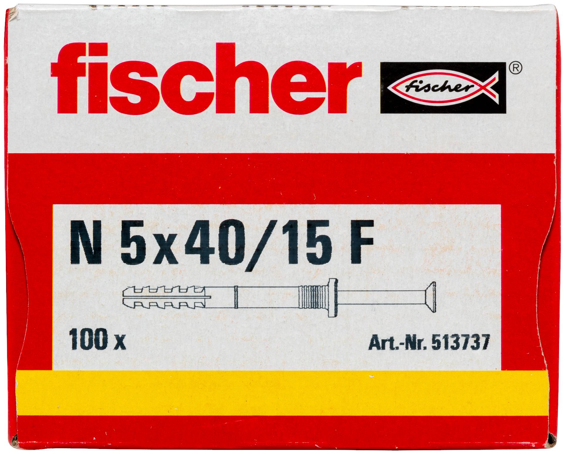 Fischer 513737 Nageldübel 40mm 5mm 100St.