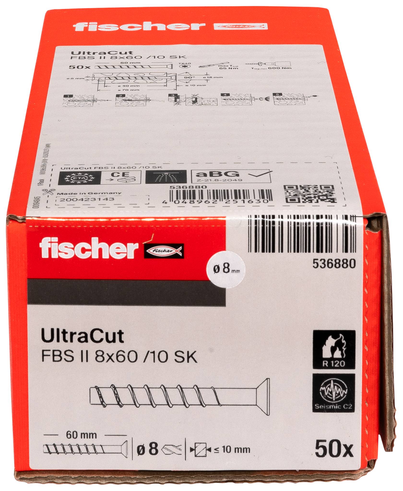 Fischer 536880 Betonschraube 10mm 60mm TX 50St.