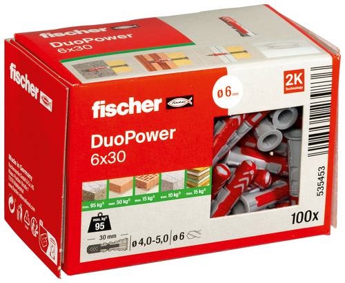 Fischer 535453 DUOPOWER 6x30 LD 2-Komponenten-Dübel 30 mm 6 mm 100 St.