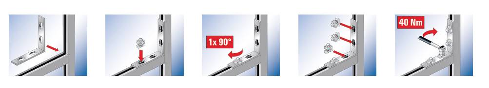 Fischer PFCN 41 Durchsteckverbinder Stahl, Polypropylen 533739 50St.