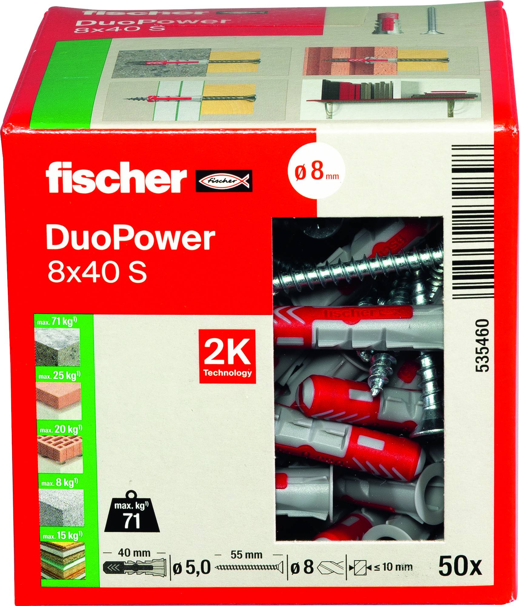 „Fischer DuoPower 8x40 S
