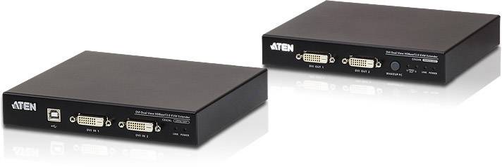 ATEN CE624-AT-G DVI, USB, RS232, Audio-Line-out, Mikrofon-Buchse Extender (Verlängerung) über Netzwerkkabel RJ45 150m