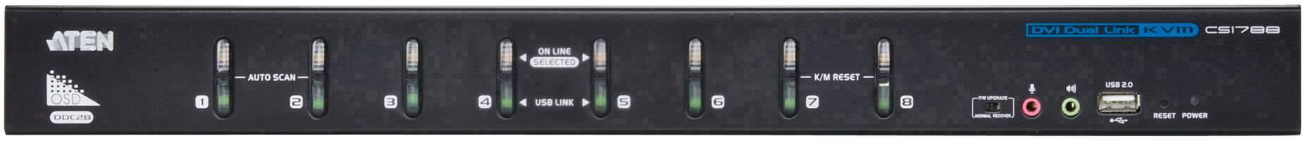 ATEN CS1788-AT-G KVM-Umschalter DVI USB 2560 x 1600 Pixel, 2048 x 1536 Pixel