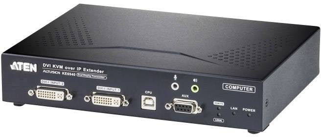 ATEN KE6940T-AX-G DVI, USB, Audio-Line-out, Mikrofon-Buchse, RS232 Extender (Verlängerung) über Netzwerkkabel RJ45 100 m