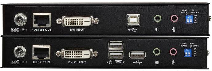 ATEN CE620-AT-G DVI, USB, RS232, Audio-Line-out, Mikrofon-Buchse Extender (Verlängerung) über Netzwerkkabel RJ45 100m