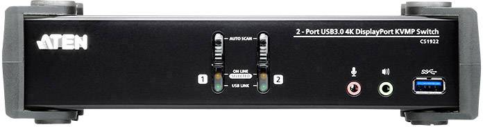 ATEN CS1922 2-Port USB 3.0 4K DisplayPort KVMP Switch, CS1922 mit Audio, USB, Desktop