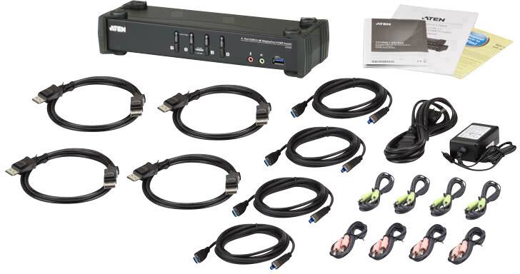 ATEN CS1924-AT-G KVM-Umschalter USB 4096 x 2160 Pixel