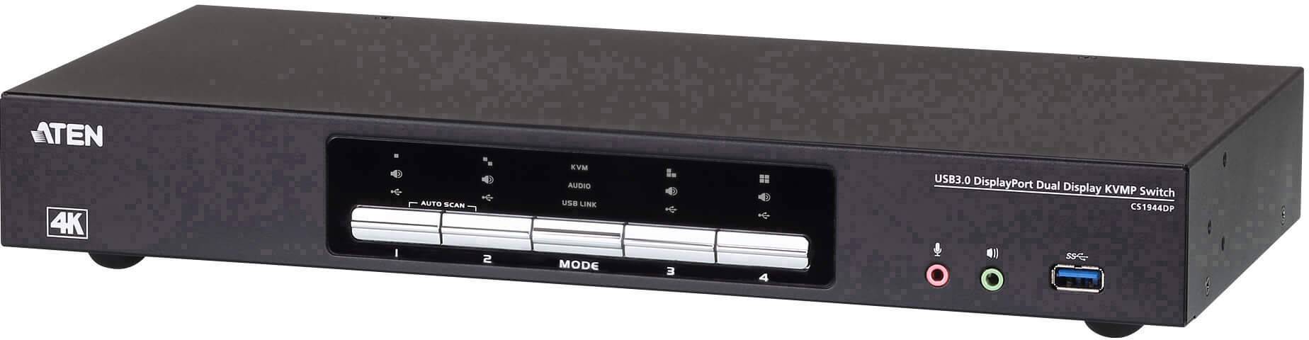 ATEN CS1944Dp-AT-G 4 Port KVM-Umschalter DisplayPort® USB 4096 x 2160 Pixel