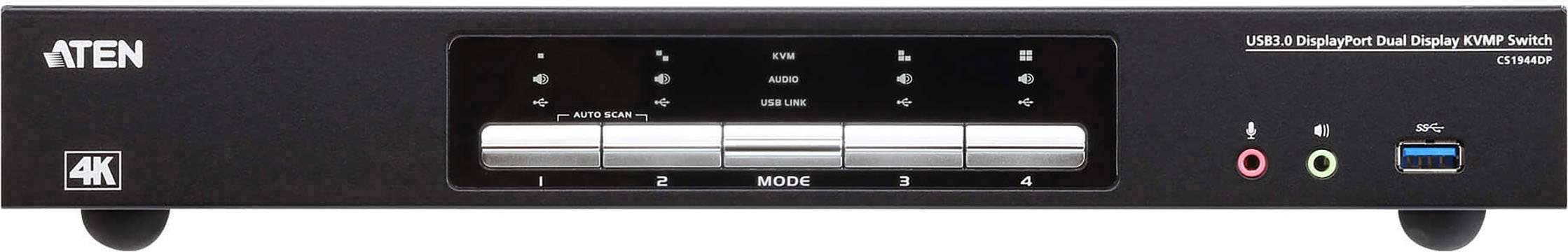 ATEN CS1944Dp-AT-G 4 Port KVM-Umschalter DisplayPort® USB 4096 x 2160 Pixel