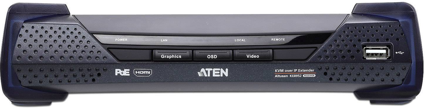 ATEN KE8952-AX HDMI®, USB, RS232, Audio-Line-out, Mikrofon-Buchse Extender (Verlängerung) über Netzwerkkabel RJ45, über