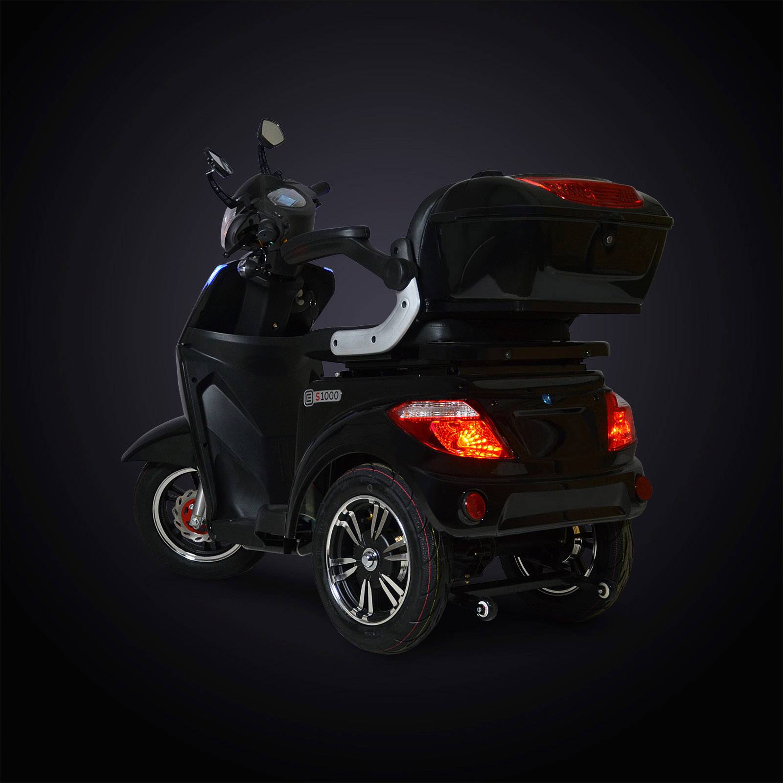 ECONELO E-Trike Schwarz Blei-Gel 60V 20Ah