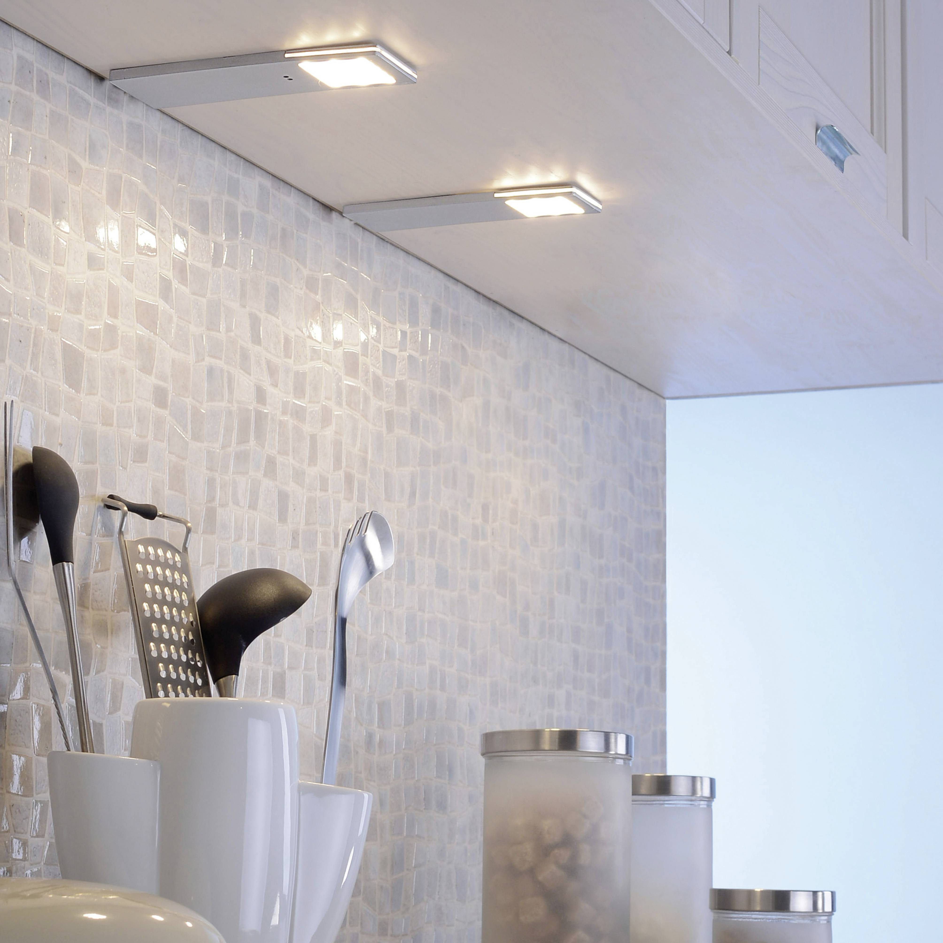 Paul Neuhaus HELENA LED-Unterbauleuchte 2er Set LED LED fest eingebaut 4W Warmweiß Aluminium