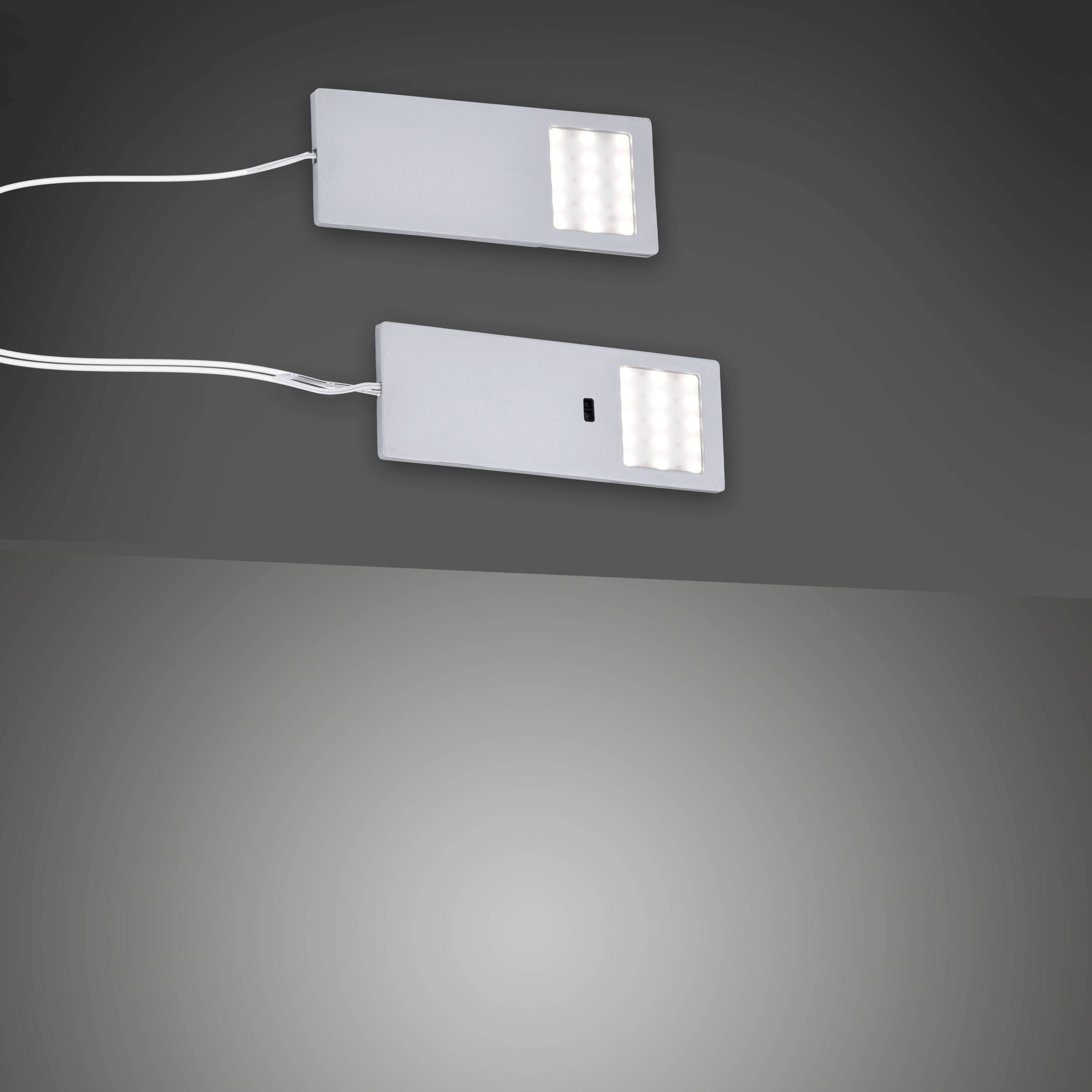 Paul Neuhaus HELENA LED-Unterbauleuchte 2er Set LED LED fest eingebaut 4W Warmweiß Aluminium