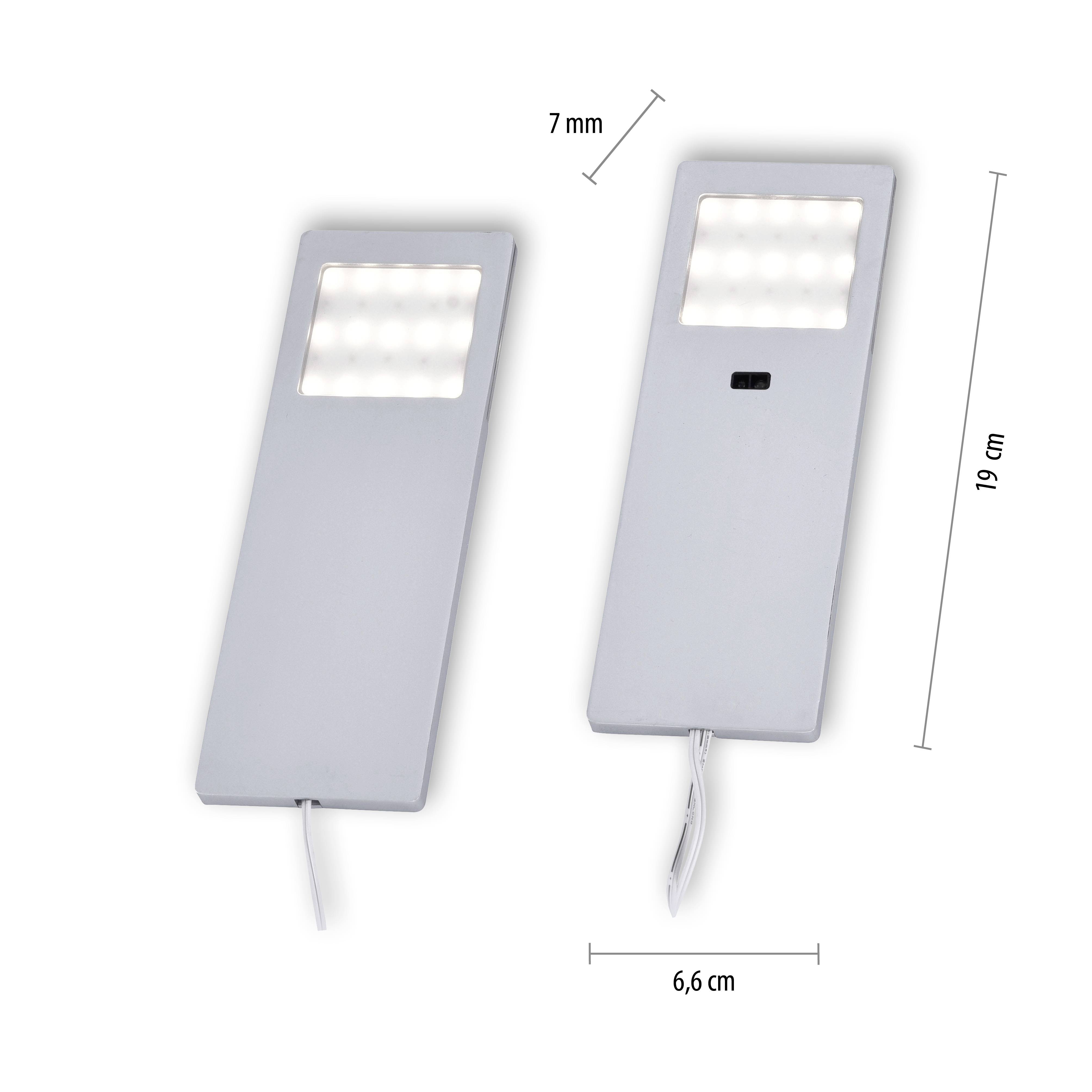 Paul Neuhaus HELENA LED-Unterbauleuchte 2er Set LED LED fest eingebaut 4W Warmweiß Aluminium
