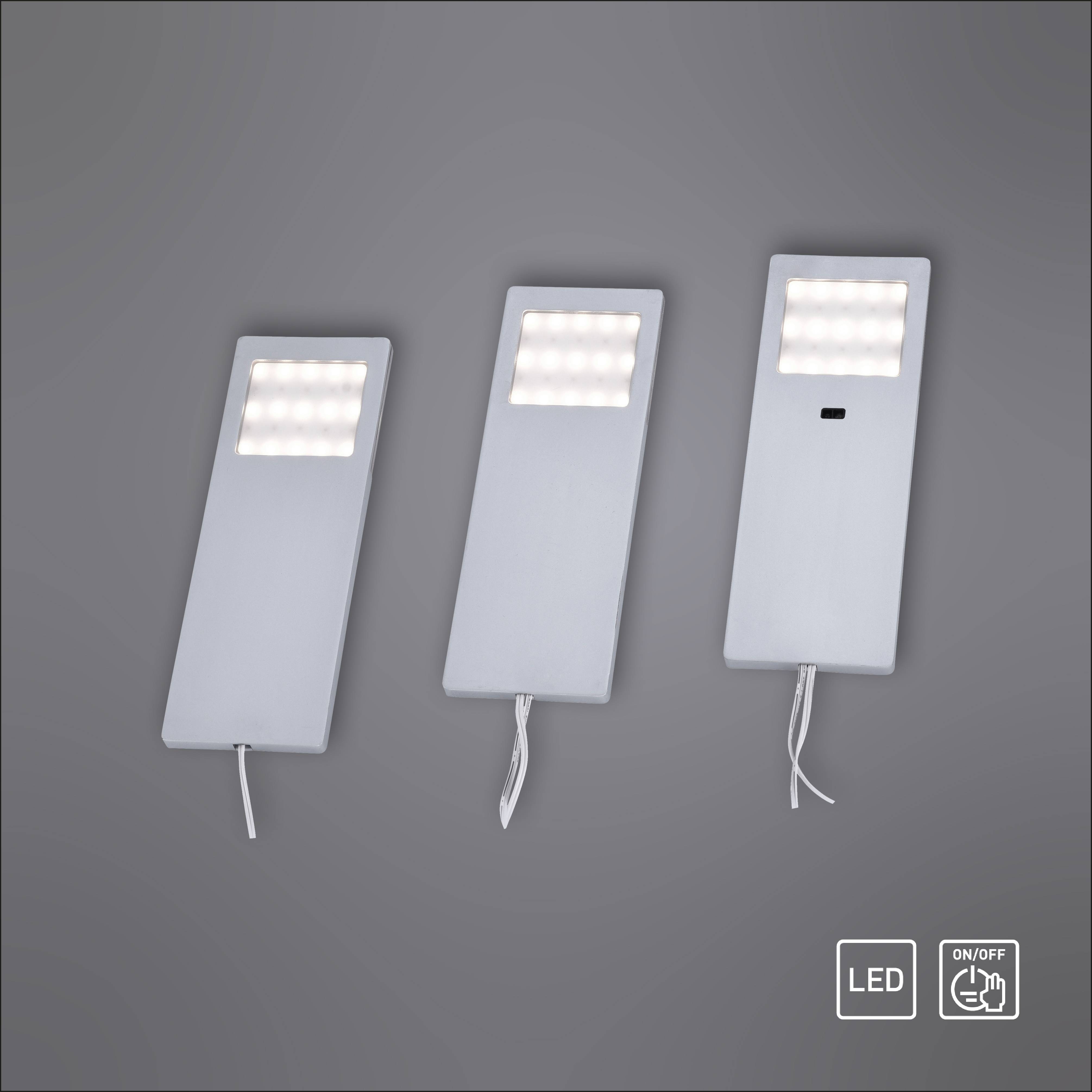 Paul Neuhaus HELENA LED-Unterbauleuchte 3er Set LED LED fest eingebaut 6W Warmweiß Aluminium